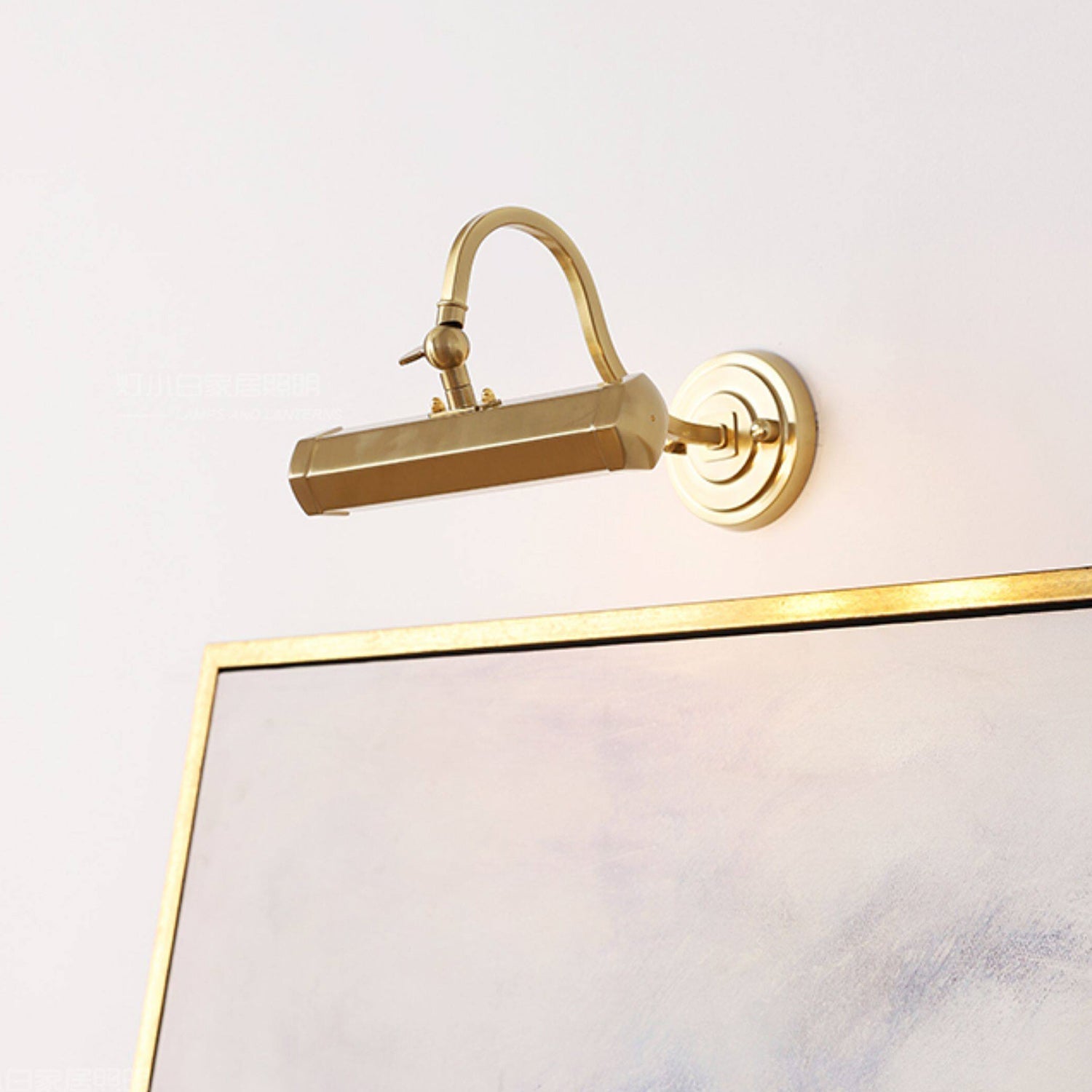 Applique murale orientable col de cygne en fer pour tableau avec douille G9 chrome noir cuivre