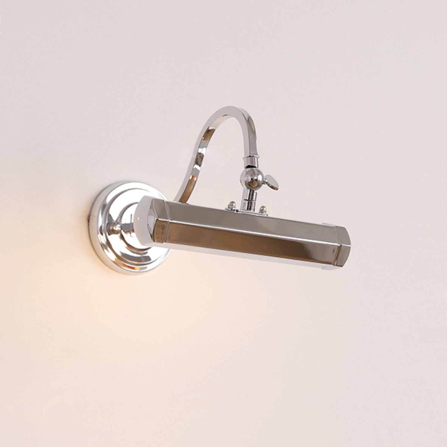 Applique murale orientable col de cygne en fer pour tableau avec douille G9 chrome noir cuivre