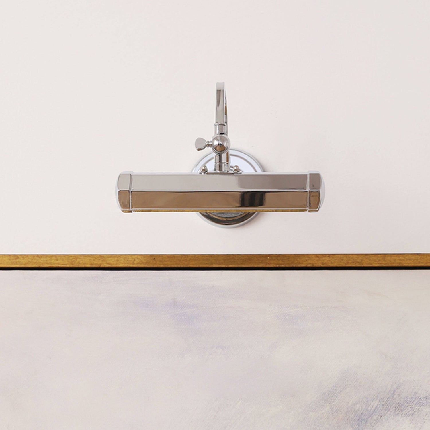 Applique murale orientable col de cygne en fer pour tableau avec douille G9 chrome noir cuivre