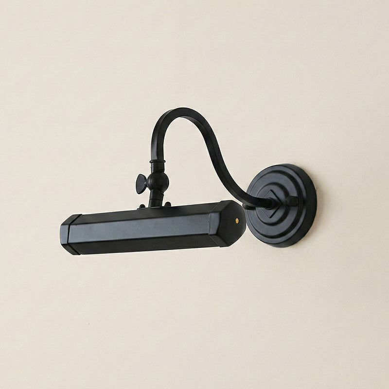Applique murale orientable col de cygne en fer pour tableau avec douille G9 chrome noir cuivre