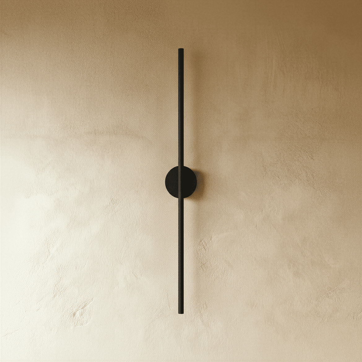 Applique murale linéaire verticale minimaliste à base ronde