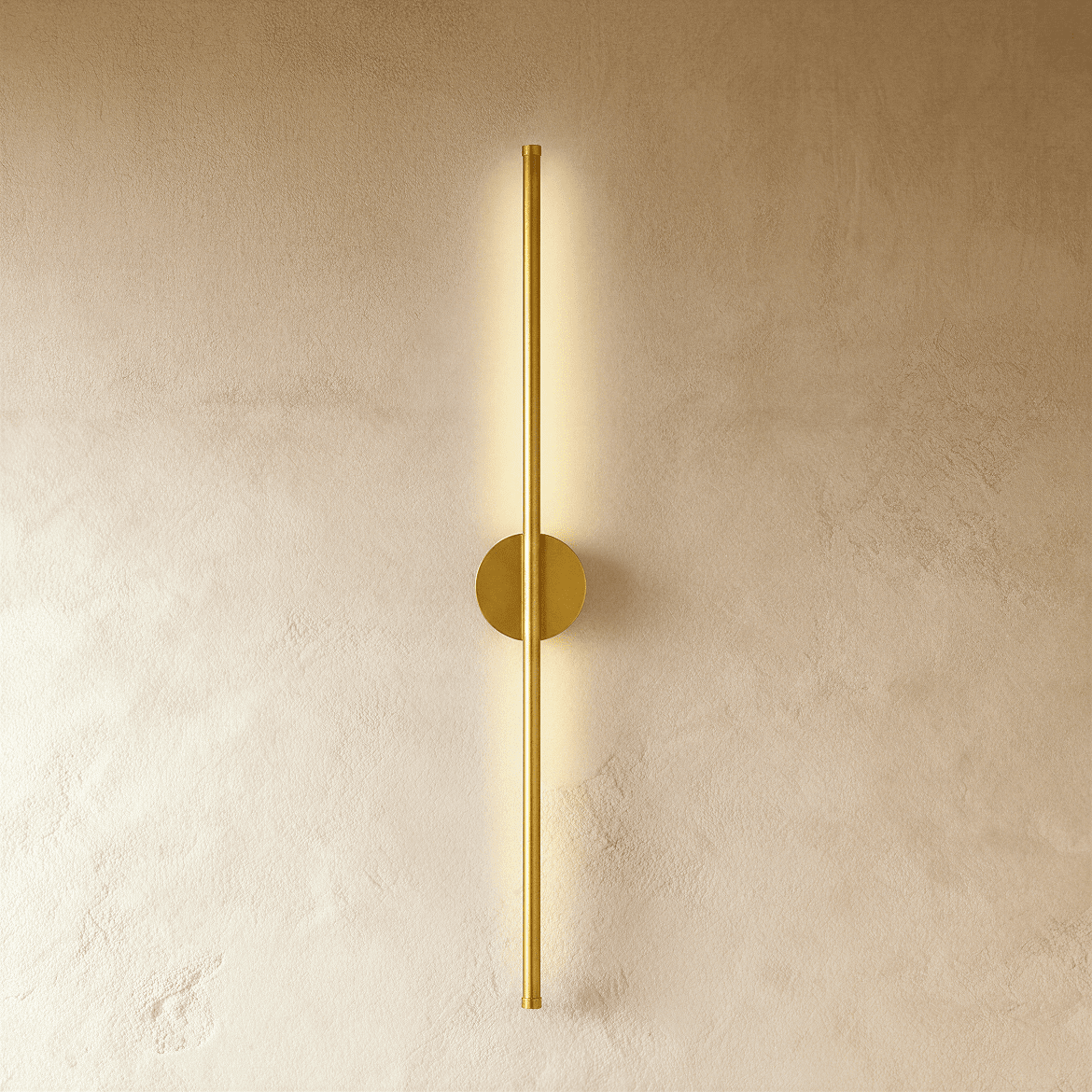 Applique murale linéaire verticale minimaliste à base ronde