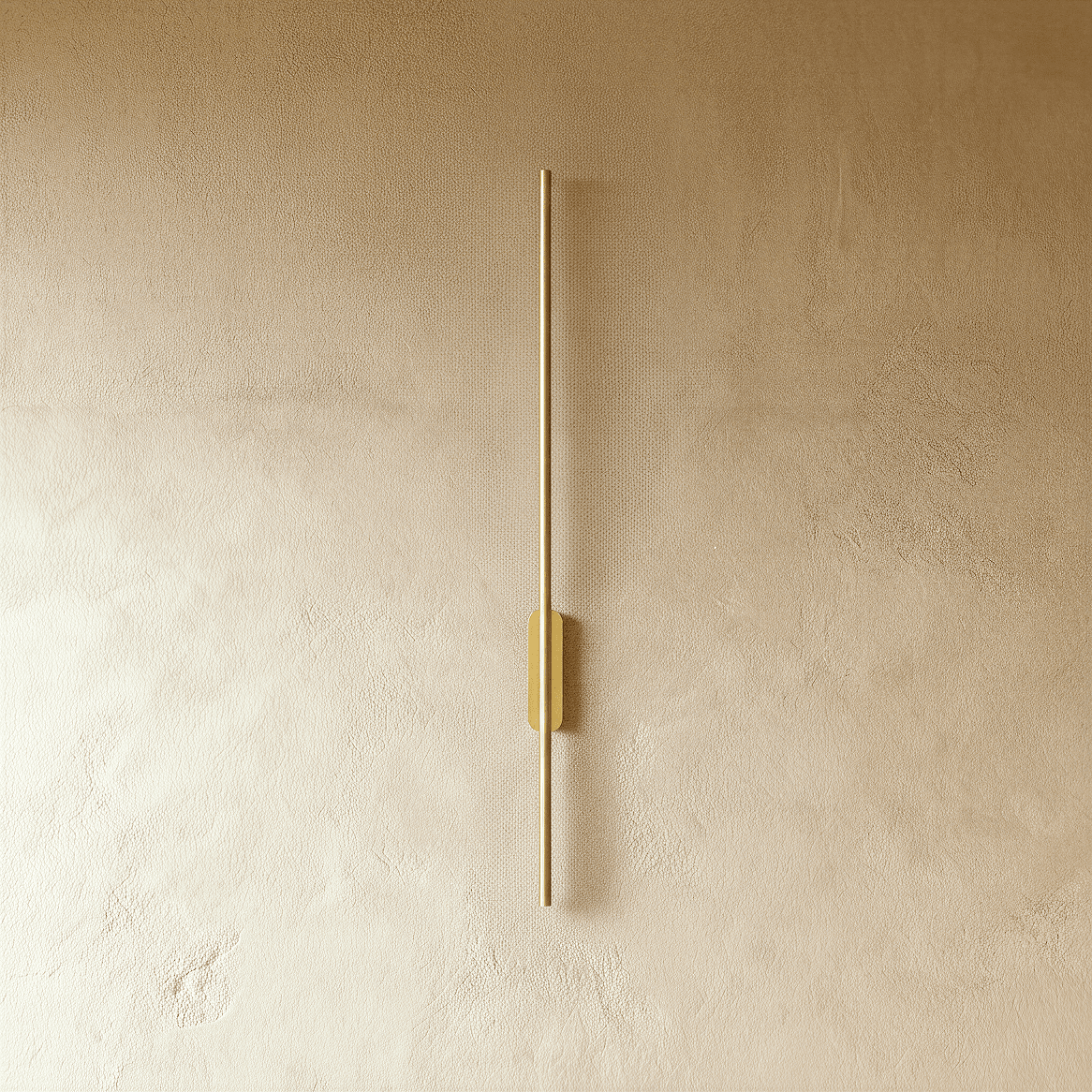 Applique murale linéaire verticale minimaliste à base ronde