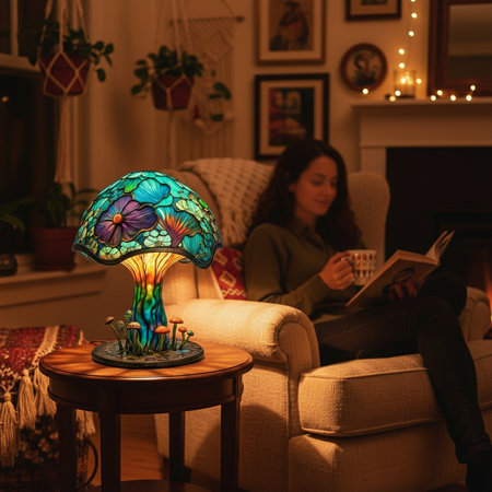 AuraGlass – Lampe en verre coloré magique pour une ambiance relaxante