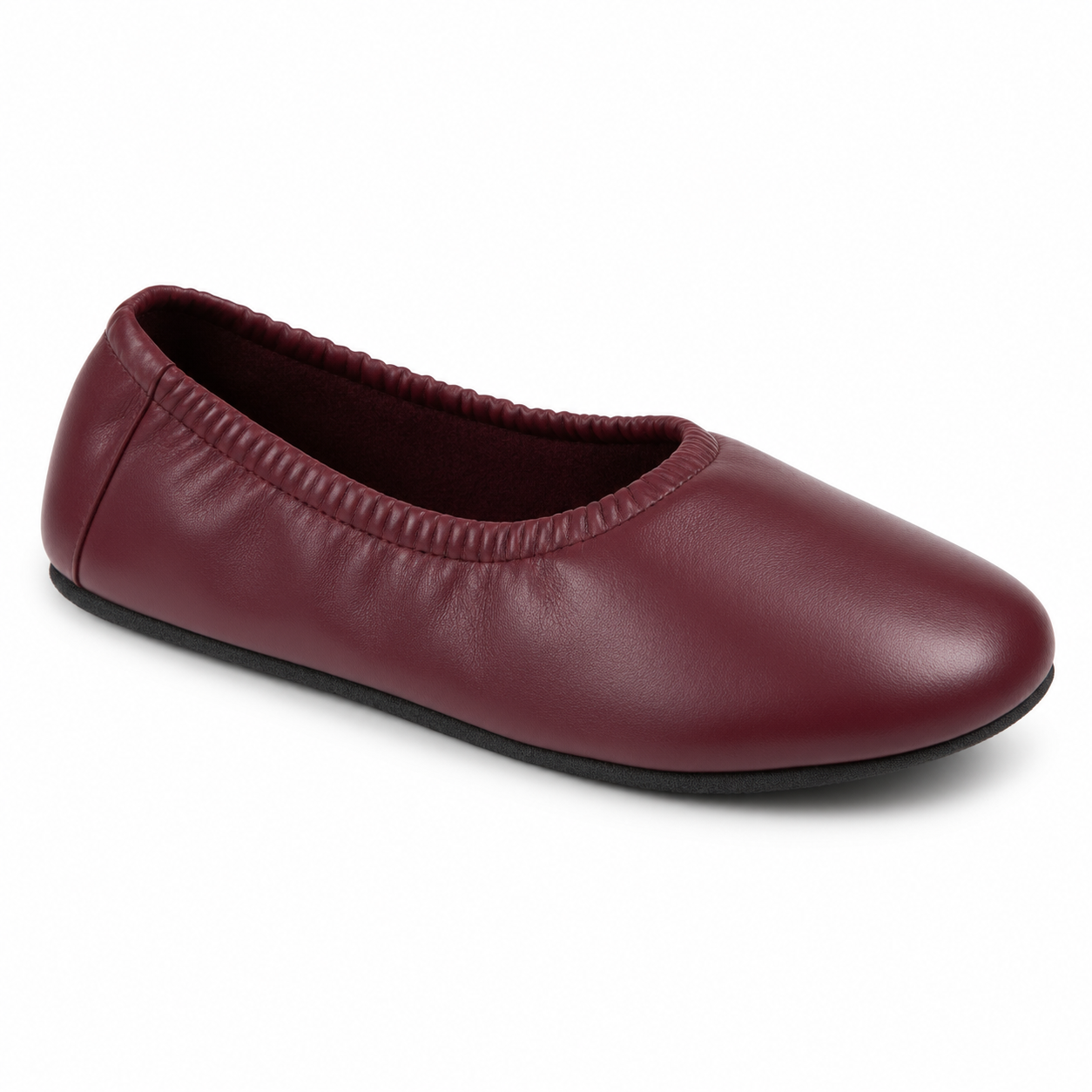 Ballerines bordeaux pour femme sans lacets