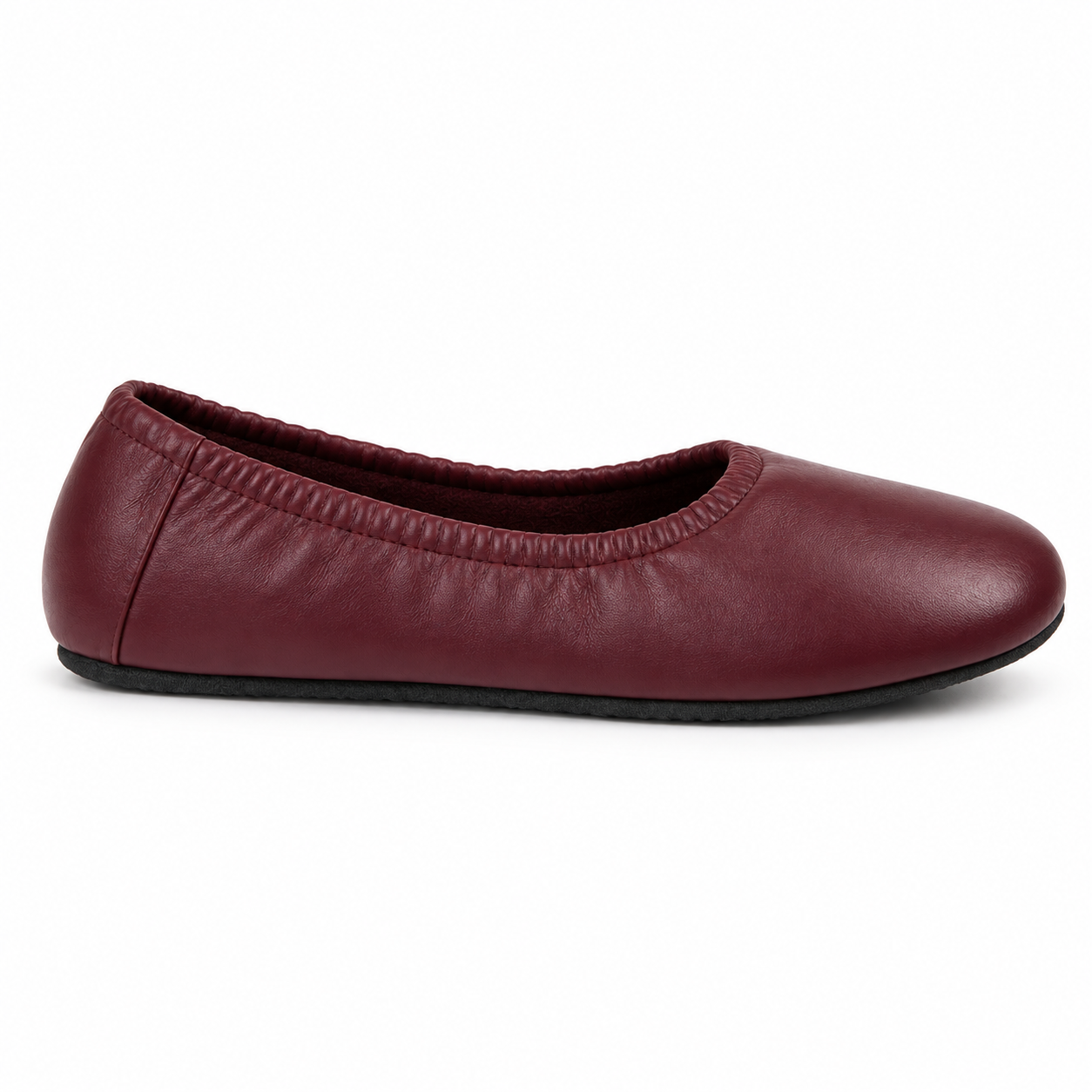 Ballerines bordeaux pour femme sans lacets