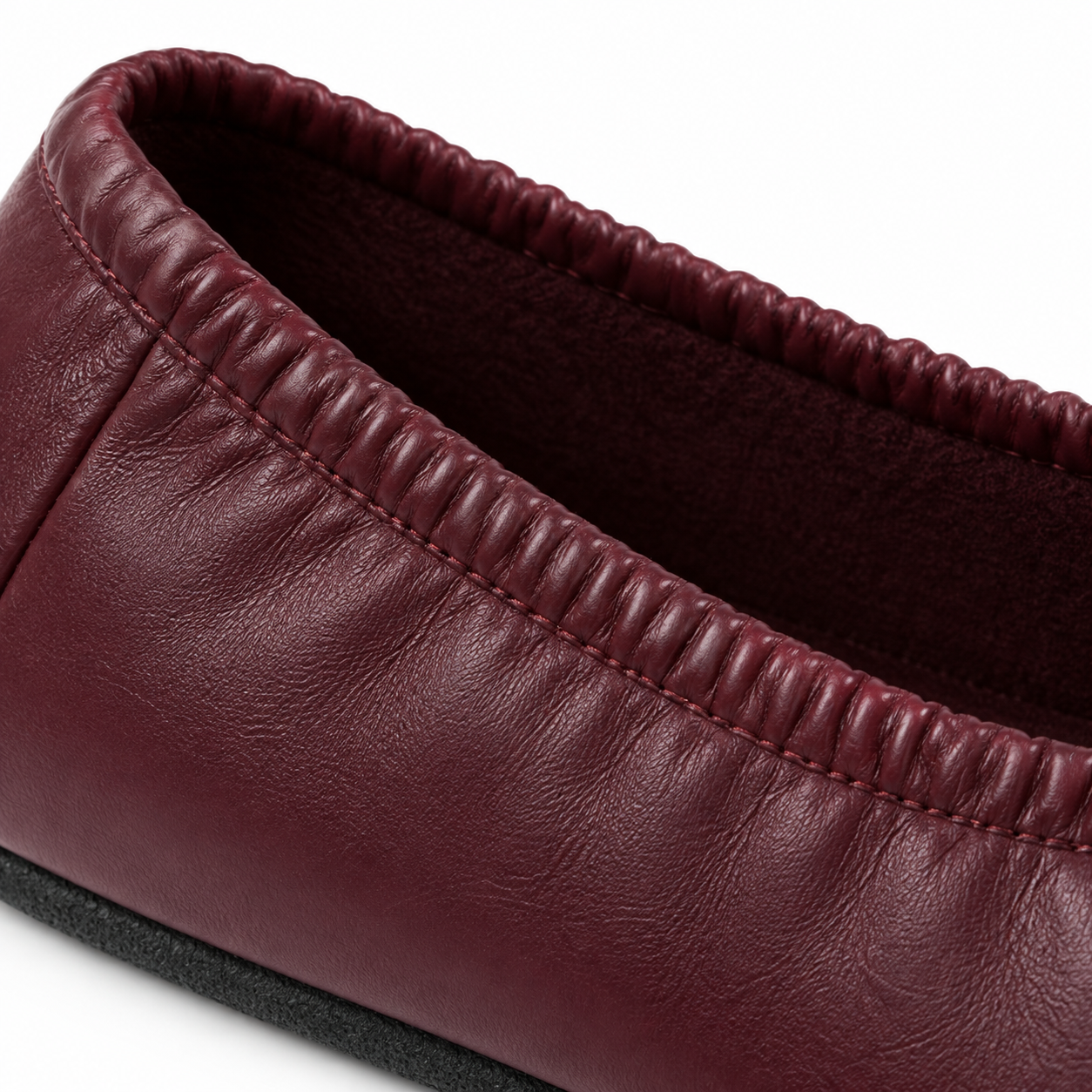 Ballerines bordeaux pour femme sans lacets