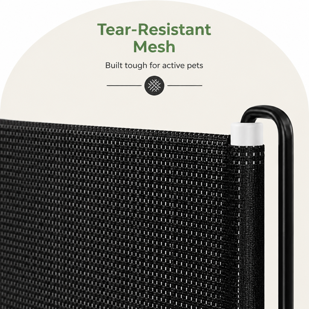 Barrière de sécurité rétractable et pliable sans perçage (jusqu'à 125 cm)