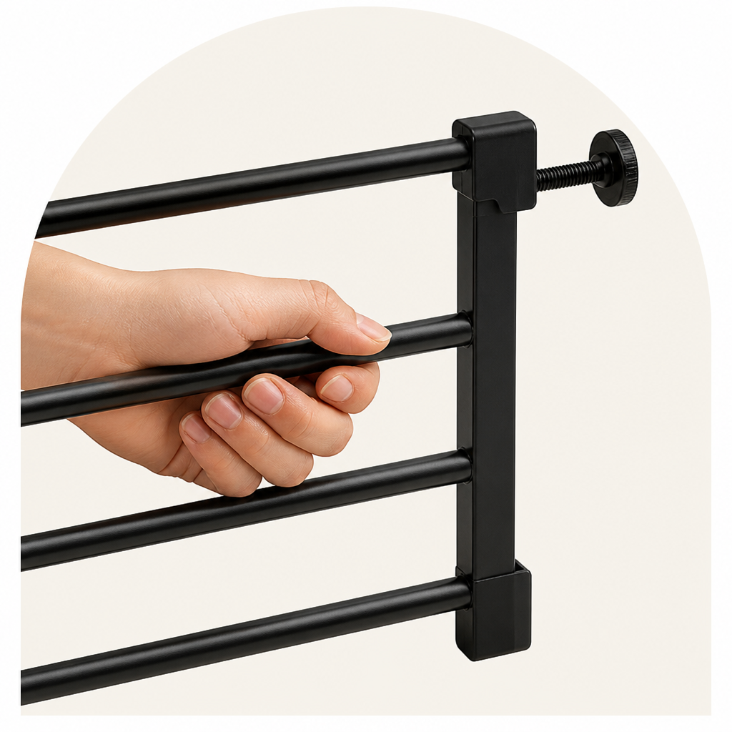 Barrière rétractable pour chien en acier titane sans perçage