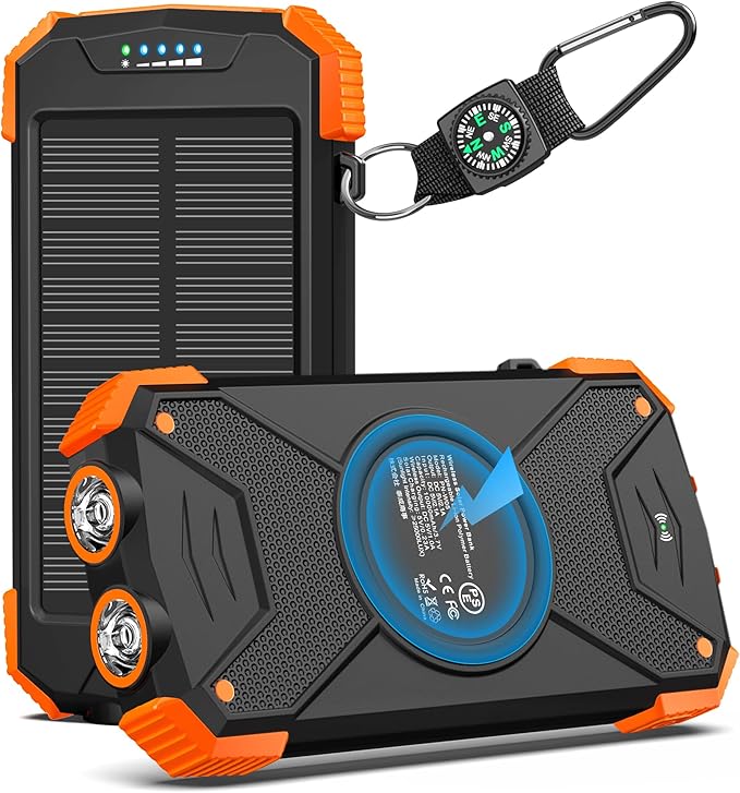 Batterie externe solaire d'urgence Rivanta IPX4