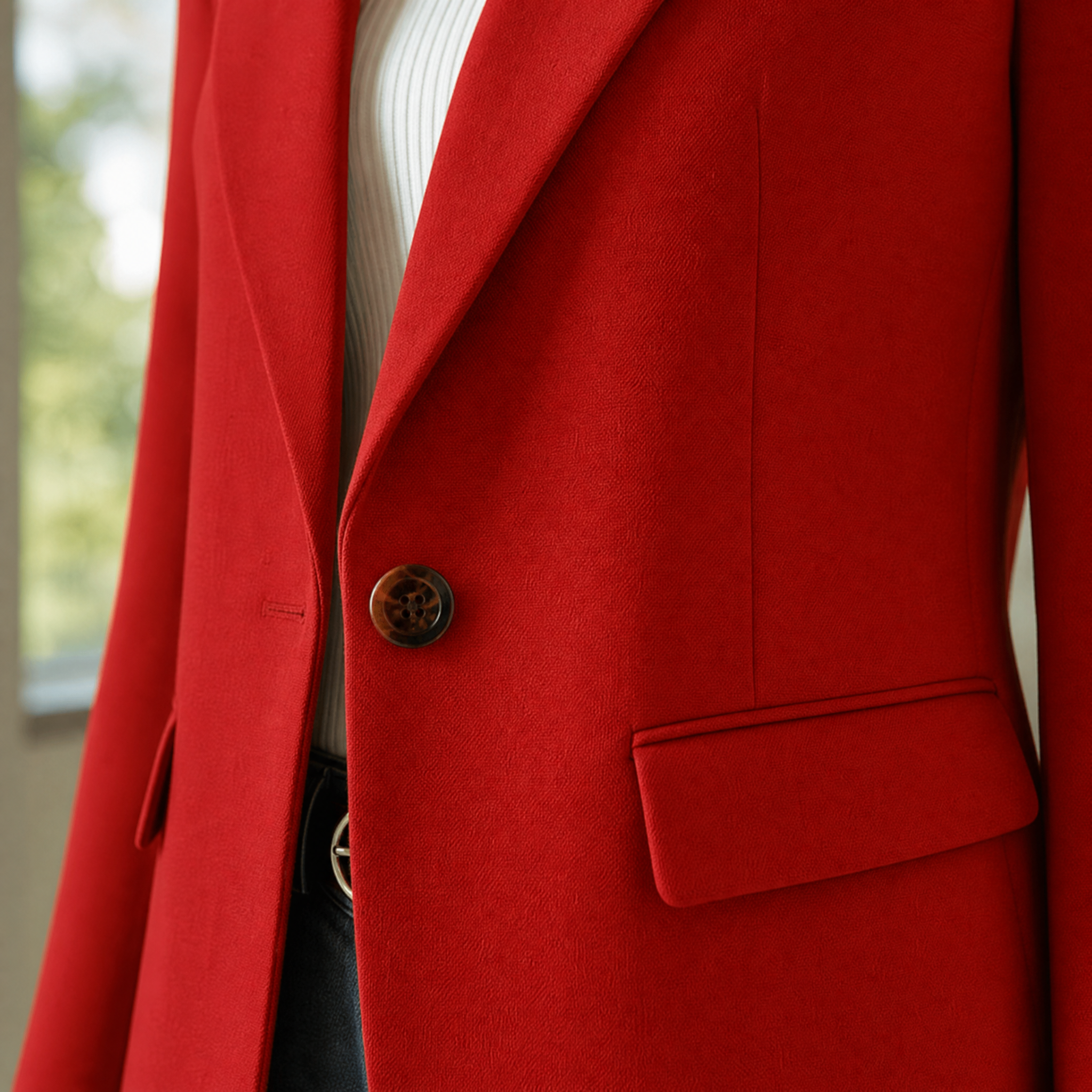 Blazer femme, à simple boutonnage avec revers et poches à rabat, veste élégante coupe décontractée, 6 coloris, tailles S