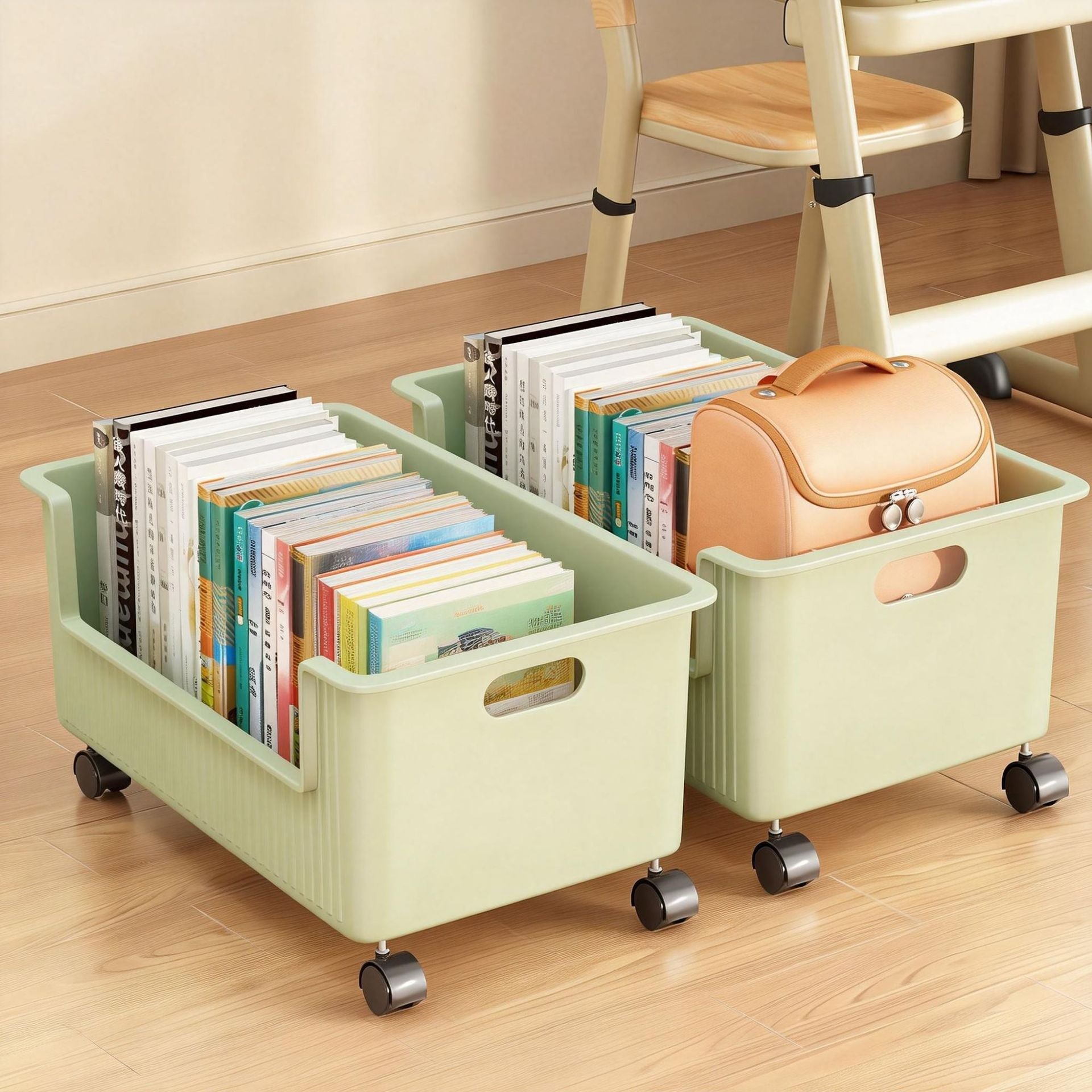 Boîte à livres mobile pour bureau et sol