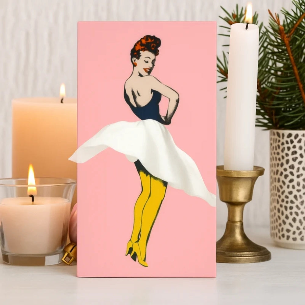 Boîte à mouchoirs décorative - Design danseuse fantaisie - Décoration amusante pour la maison et le bureau