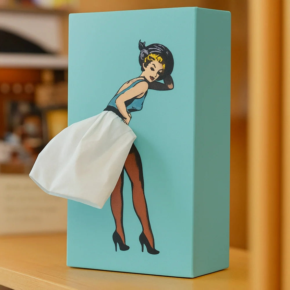 Boîte à mouchoirs décorative - Design danseuse fantaisie - Décoration amusante pour la maison et le bureau