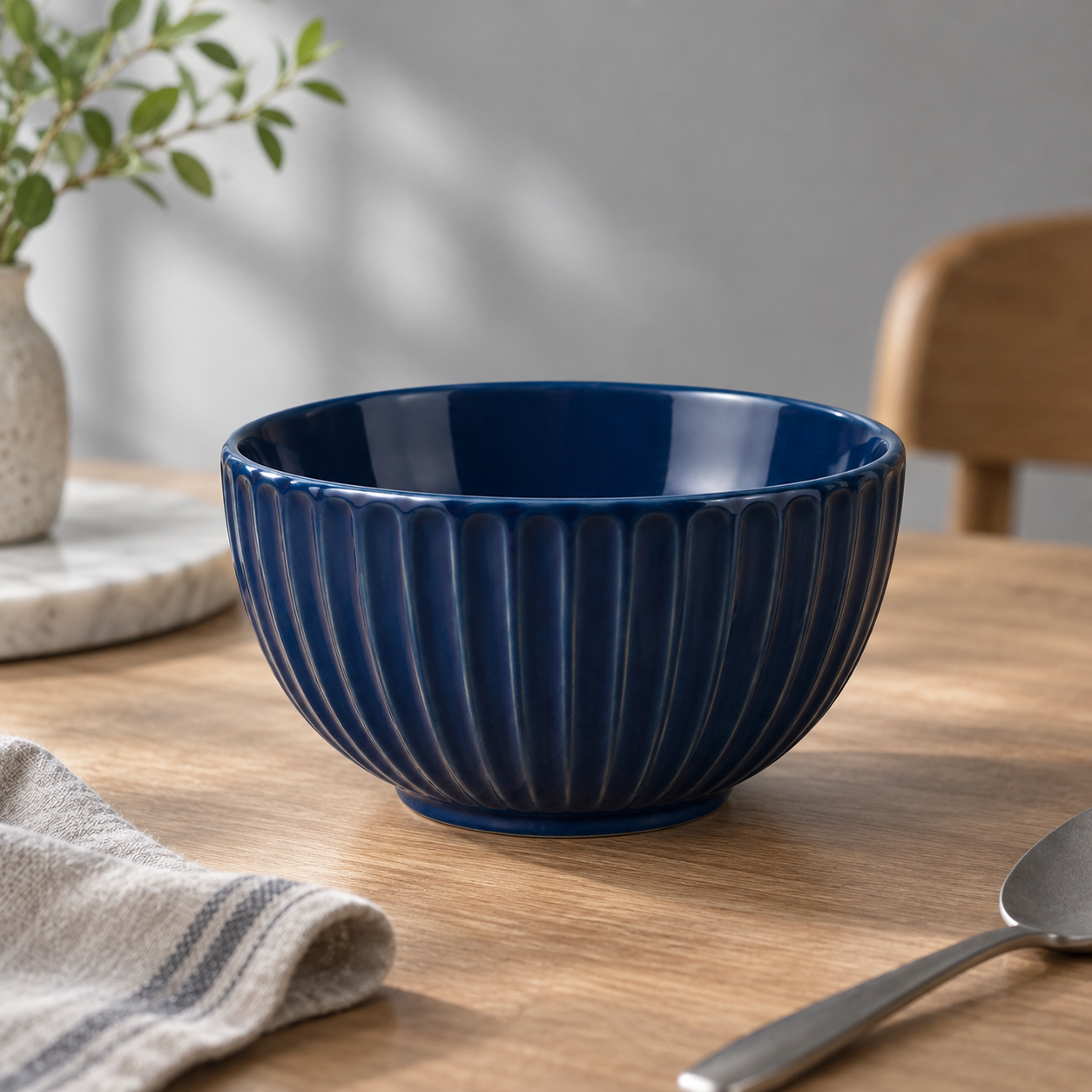 Bol en céramique bleu profond NARSAGO 15 cm portion individuelle