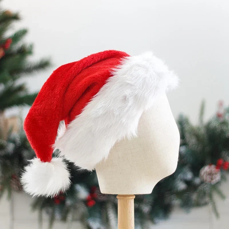 Bonnet de Noël en polaire douce avec bordure en fausse fourrure