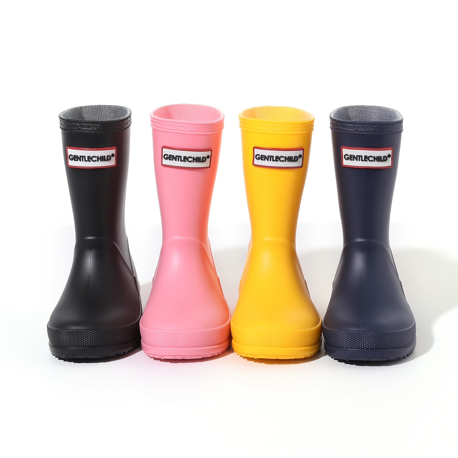 Bottes de pluie enfant imperméables, PVC antidérapant, couleurs unies