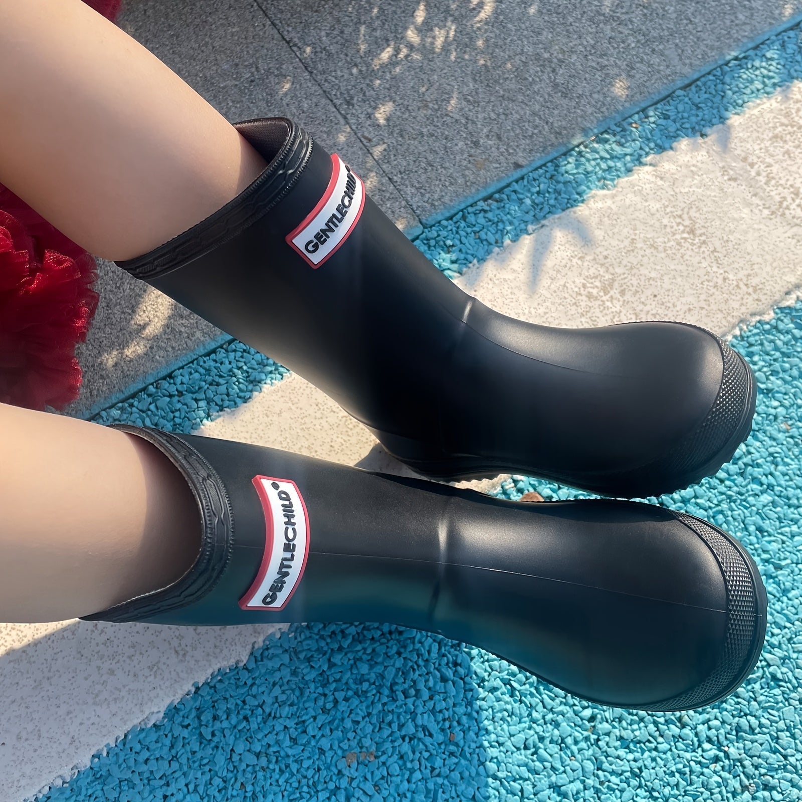 Bottes de pluie enfant imperméables, PVC antidérapant, couleurs unies
