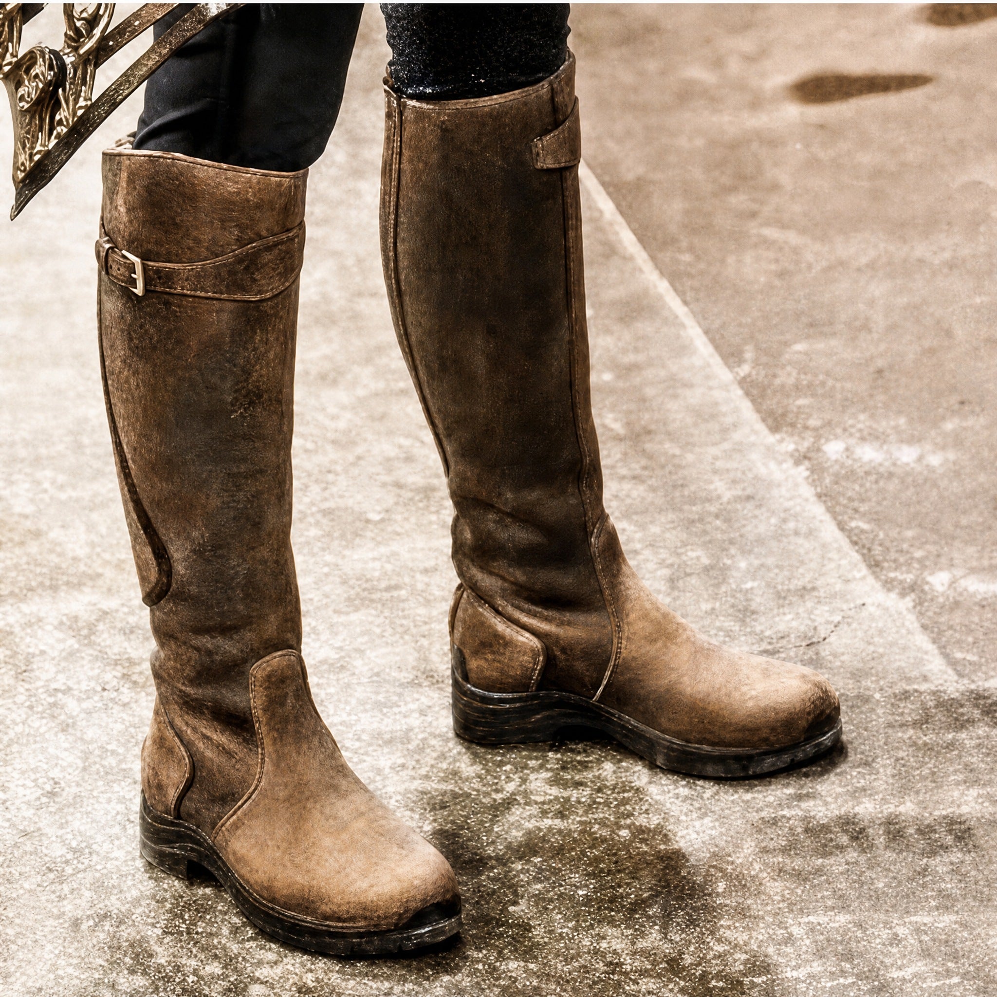 Bottes hautes de campagne pour femme, bottes d'hiver imperméables style cavalier avec semelle antidérapante et semelle i