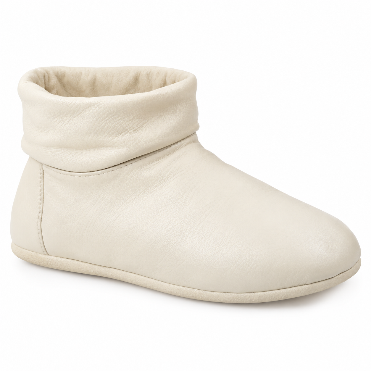 Bottines crème femme NARSAGO col rabattable