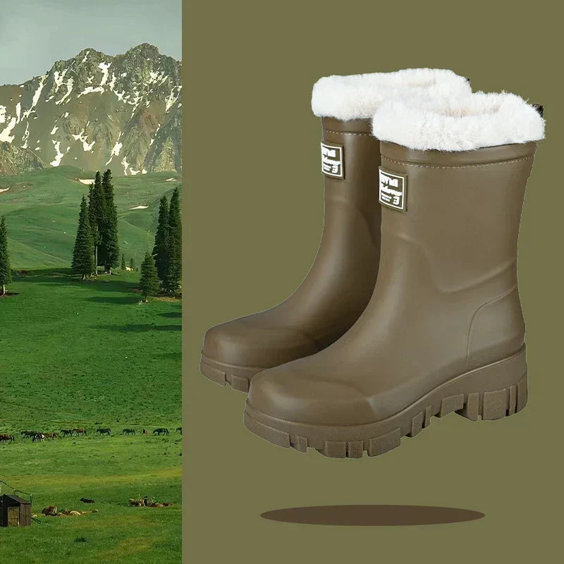 Bottines imperméables, doublure douillette, semelle antidérapante