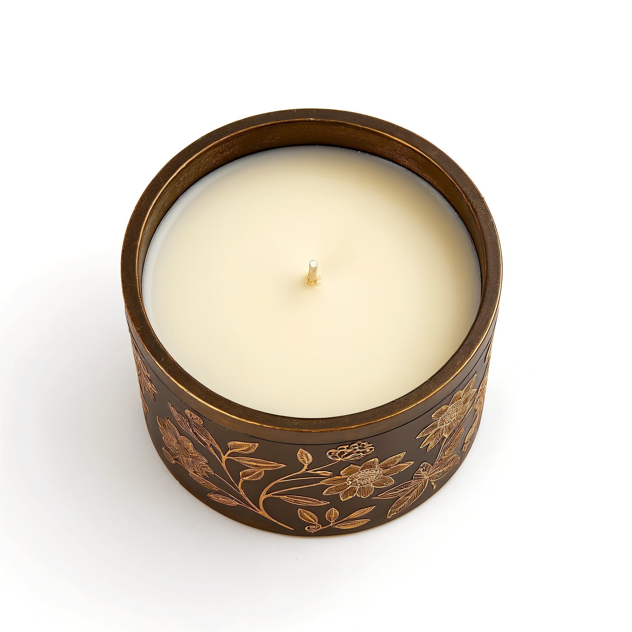 Bougie parfumée au soja Patchouli Dream NARSAGO en pot bronze