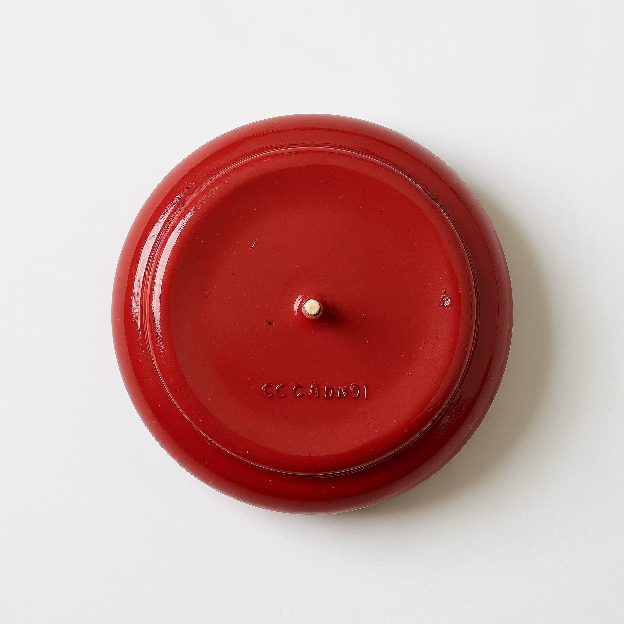 Bougie parfumée à la cire de soja Pomme épicée NARSAGO — Pot rouge à motif festif