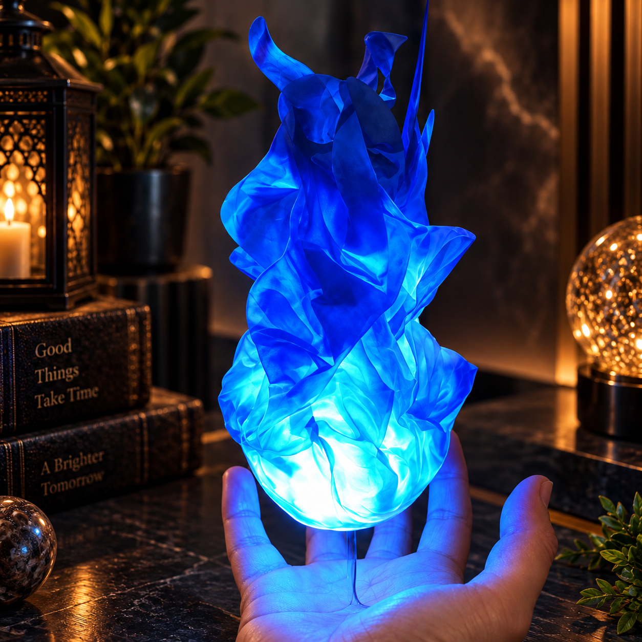 Boule de feu flottante accessoire cosplay
