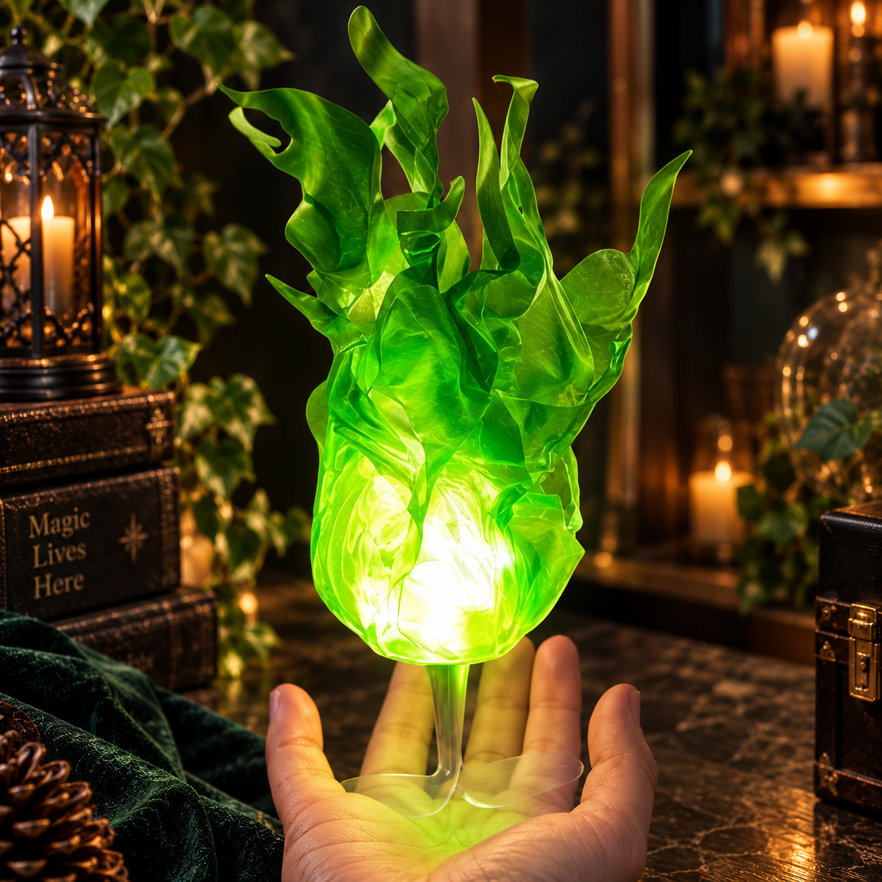 Boule de feu flottante accessoire cosplay