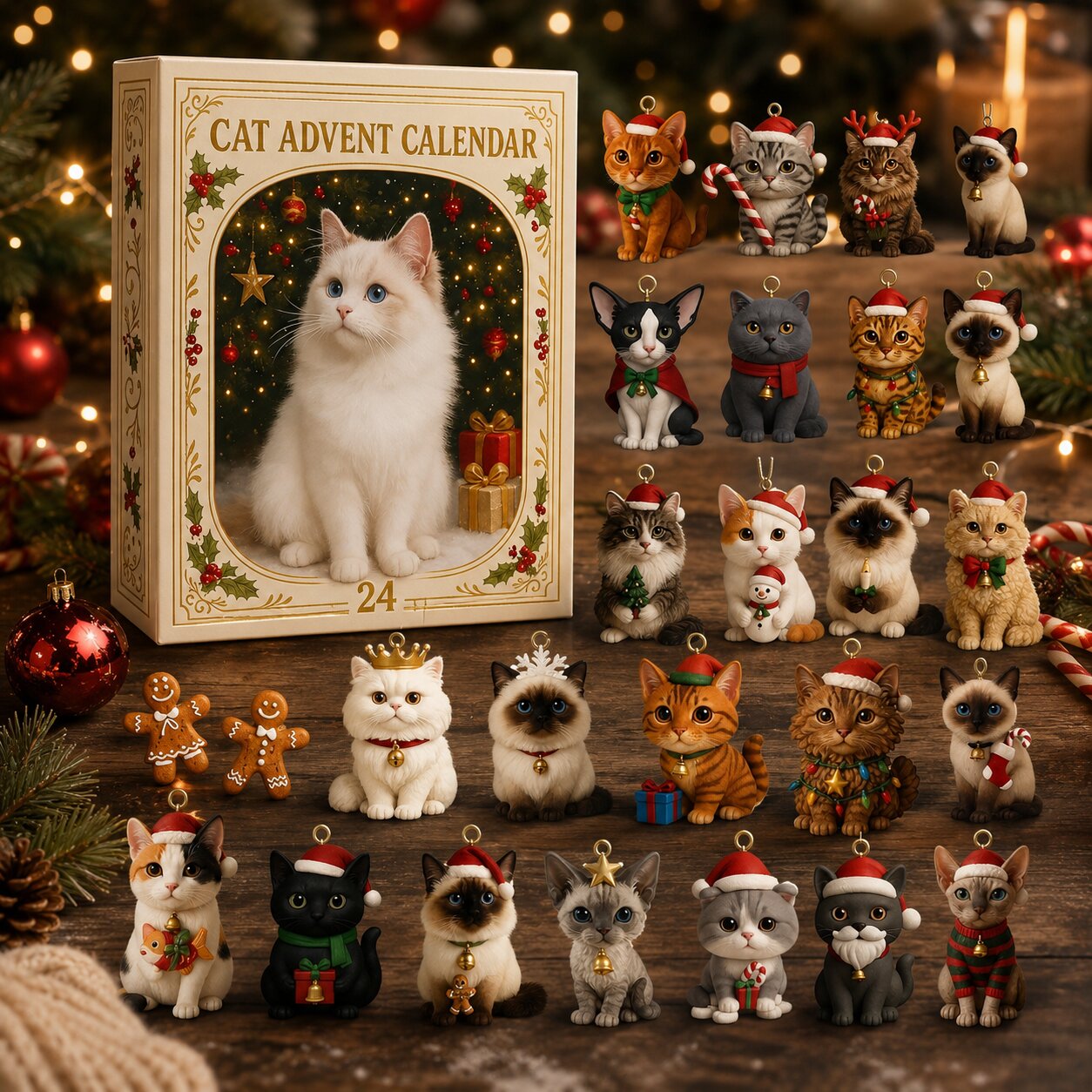 Calendrier de l'Avent avec chats 2026