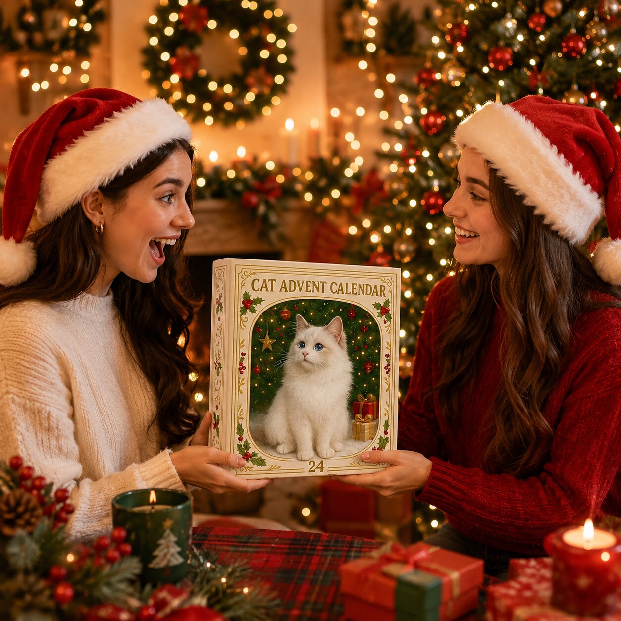 Calendrier de l'Avent avec chats 2026