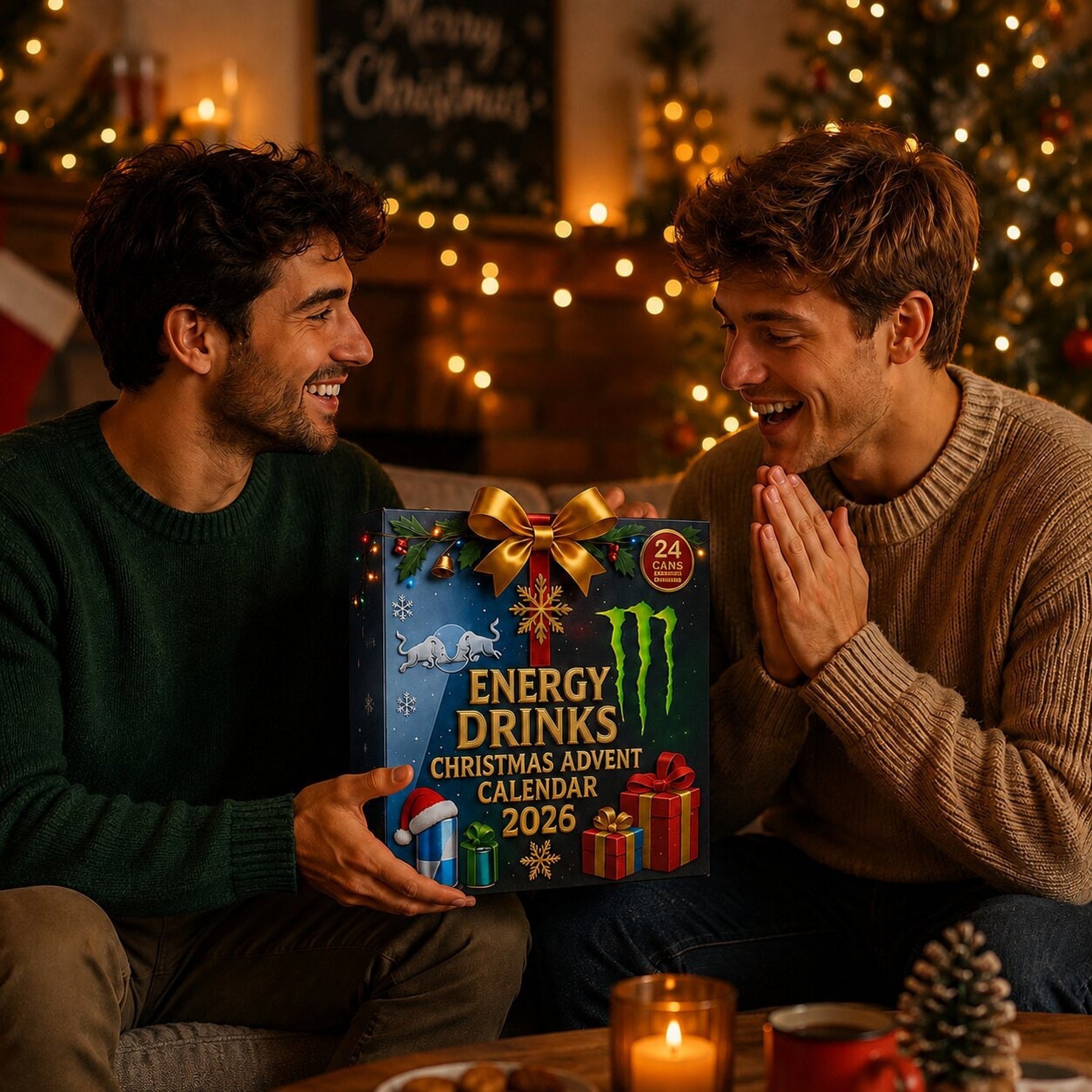 Calendrier de l'Avent Boissons Énergisantes 24 Jours Compte à Rebours de Noël