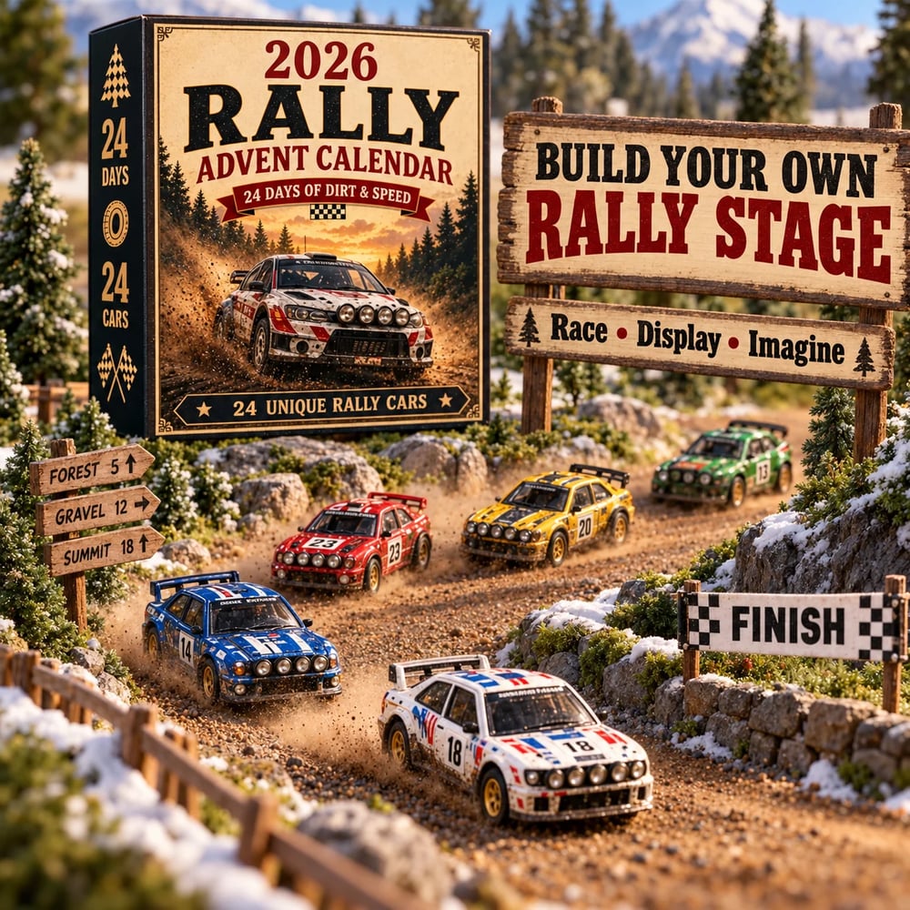 Calendrier de l'Avent Rallye 2026 – 24 jours de voitures de rallye à collectionner