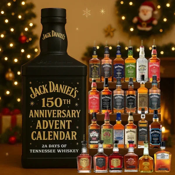 Calendrier de l'Avent whisky 2025 avec 24 bouteilles miniatures à collectionner (sans alcool)