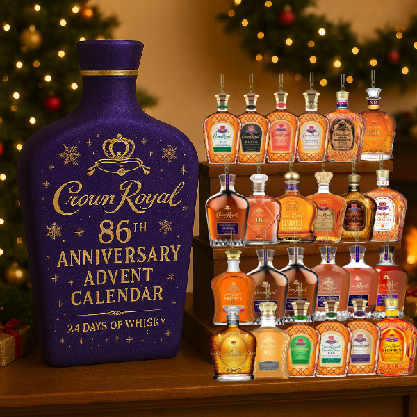 Calendrier de l'Avent whisky 2025 avec 24 bouteilles miniatures à collectionner (sans alcool)