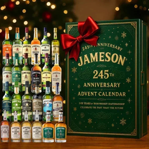 Calendrier de l'Avent whisky 2025 avec 24 bouteilles miniatures à collectionner (sans alcool)