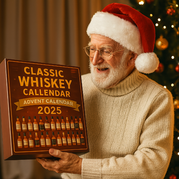 Calendrier de l'Avent whisky 2025 avec 24 bouteilles miniatures à collectionner (sans alcool)