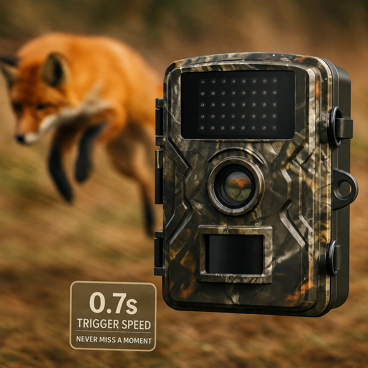 Caméra de surveillance animalière extérieure avec vision nocturne