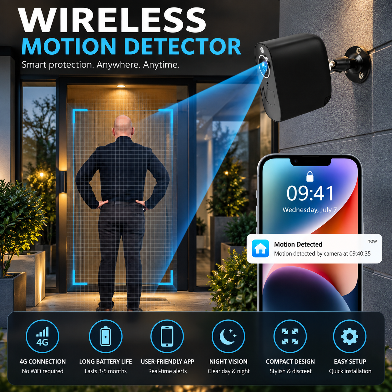 Caméra de surveillance cellulaire 4G