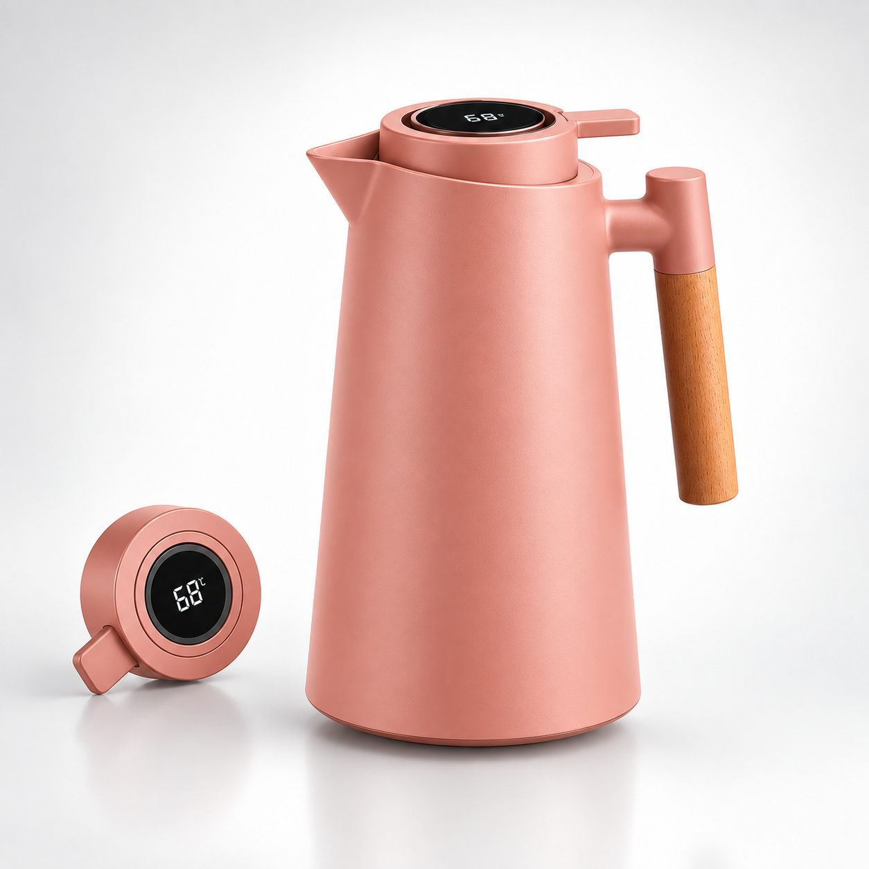Carafe isotherme avec affichage de température à double paroi