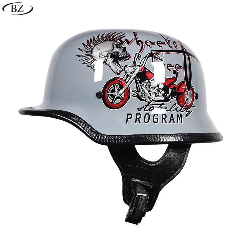 Casque demi-jet rétro M35 Stahlhelm – homologué DOT et ECE