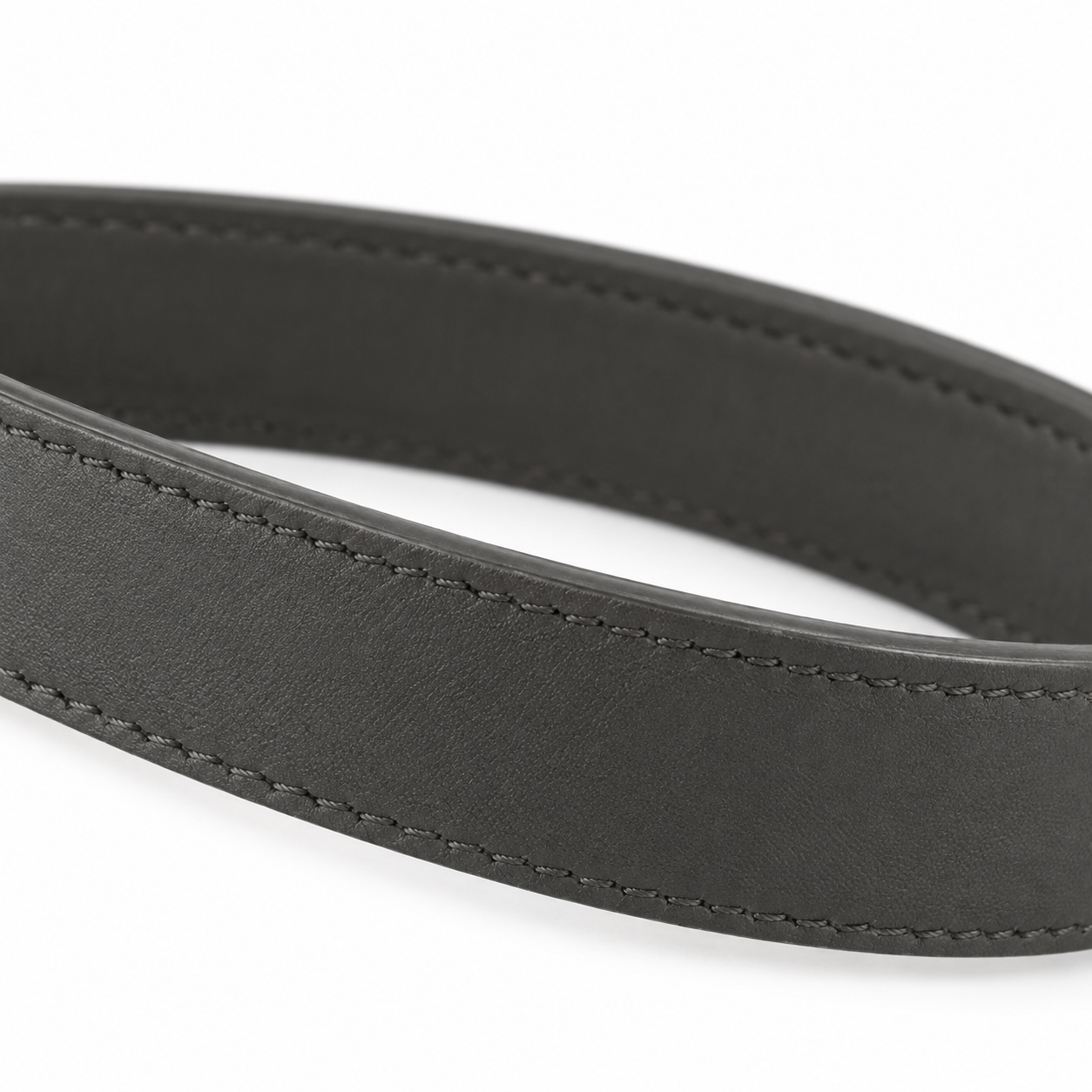 Ceinture gris anthracite avec détail chaîne en cuir végétalien NARSAGO
