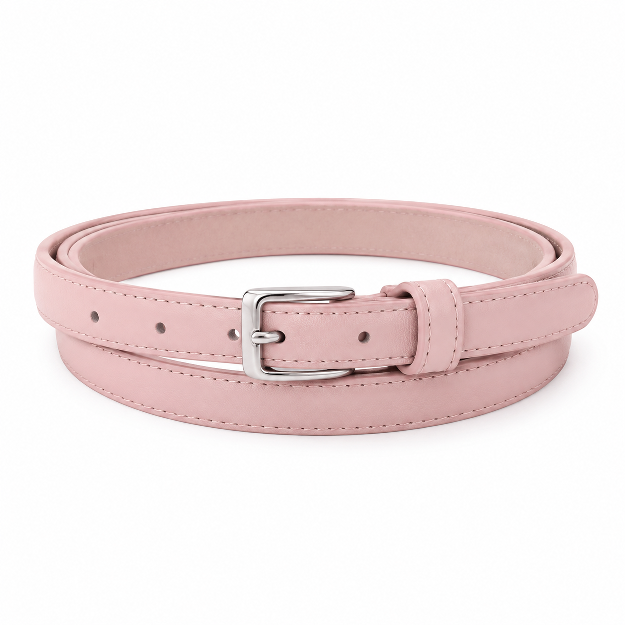 Ceinture rose en cuir végétal ajustable mixte NARSAGO