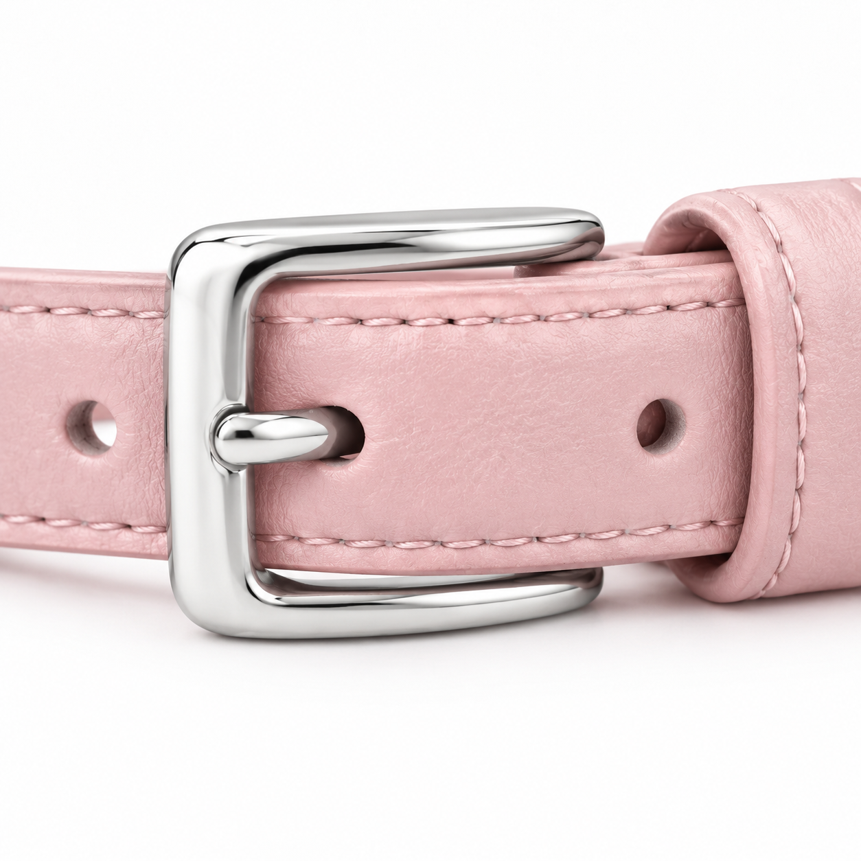 Ceinture rose en cuir végétal ajustable mixte NARSAGO