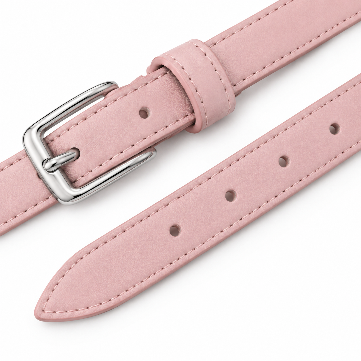 Ceinture rose en cuir végétal ajustable mixte NARSAGO