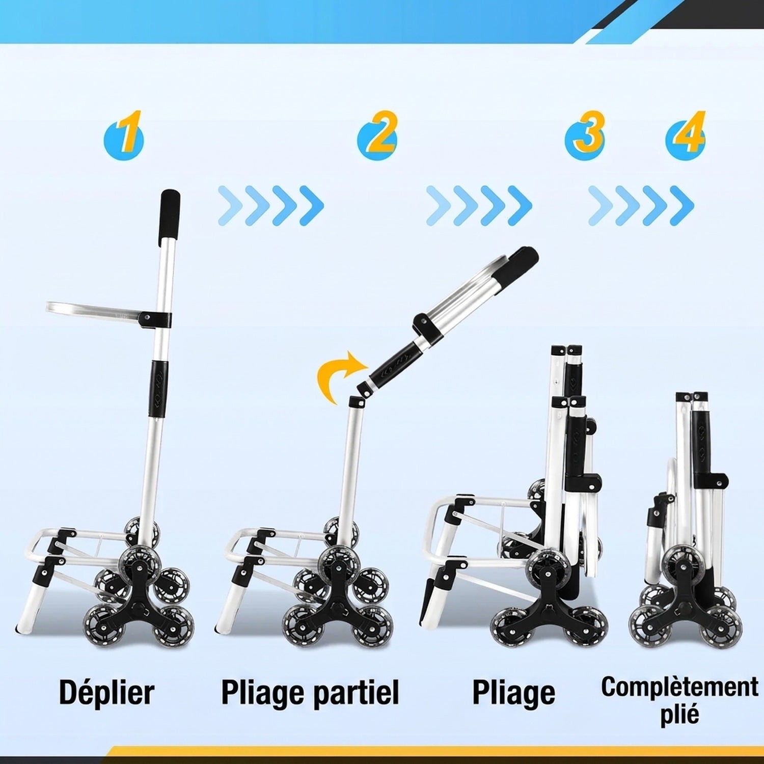 Chariot de courses pliable 40 l