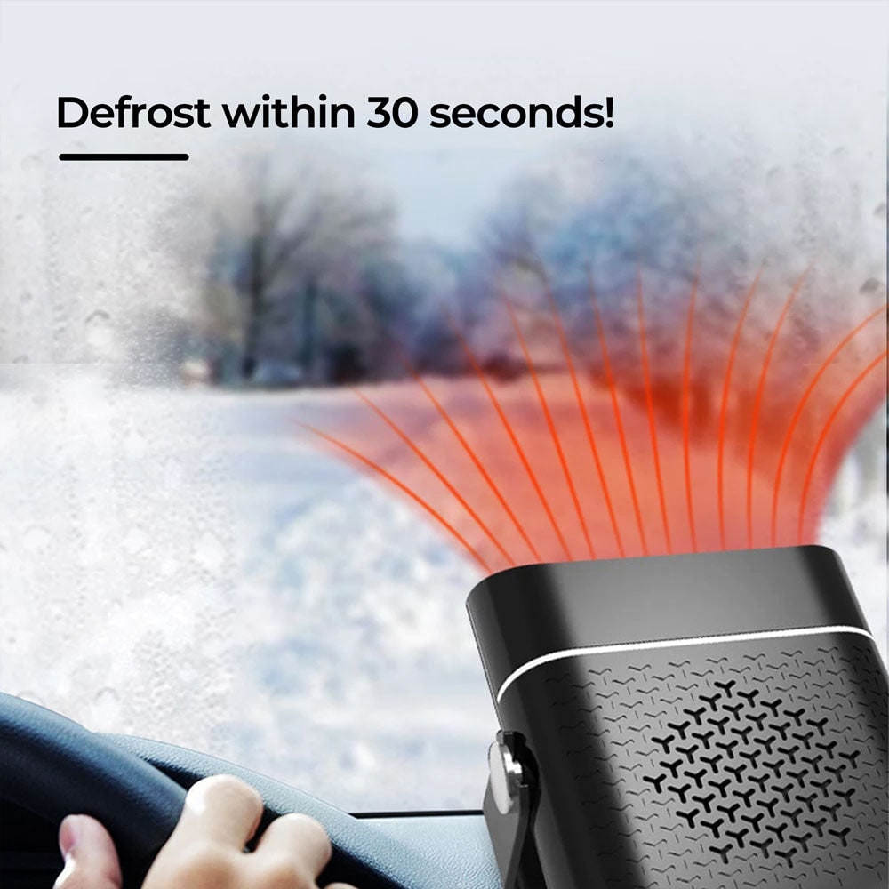 Chauffage d'appoint portable pour voiture avec ventilateur 12 V et dégivrage rapide