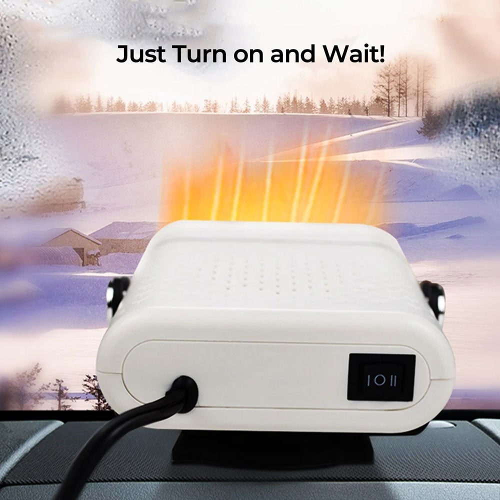 Chauffage d'appoint portable pour voiture avec ventilateur 12 V et dégivrage rapide