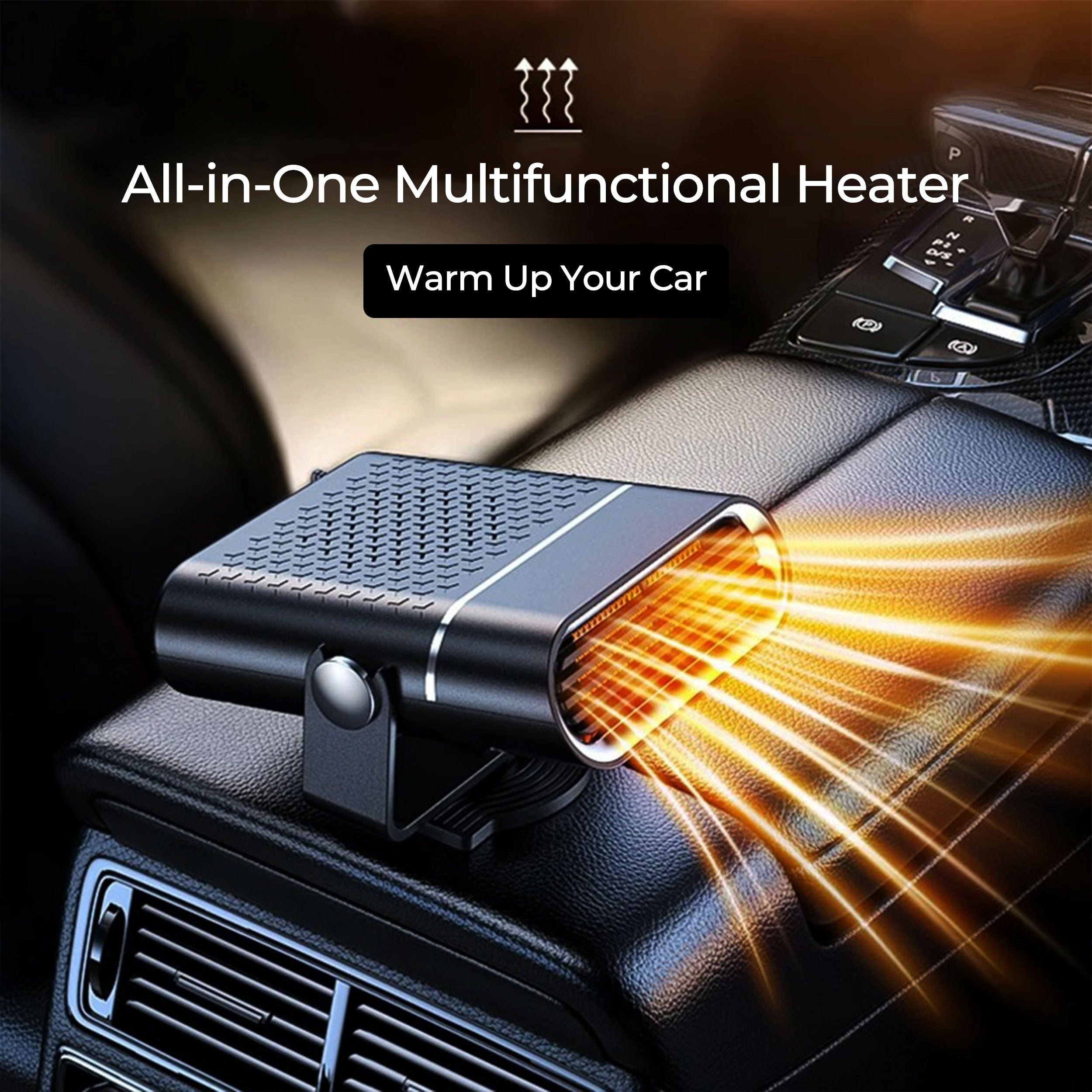 Chauffage d'appoint portable pour voiture avec ventilateur 12 V et dégivrage rapide