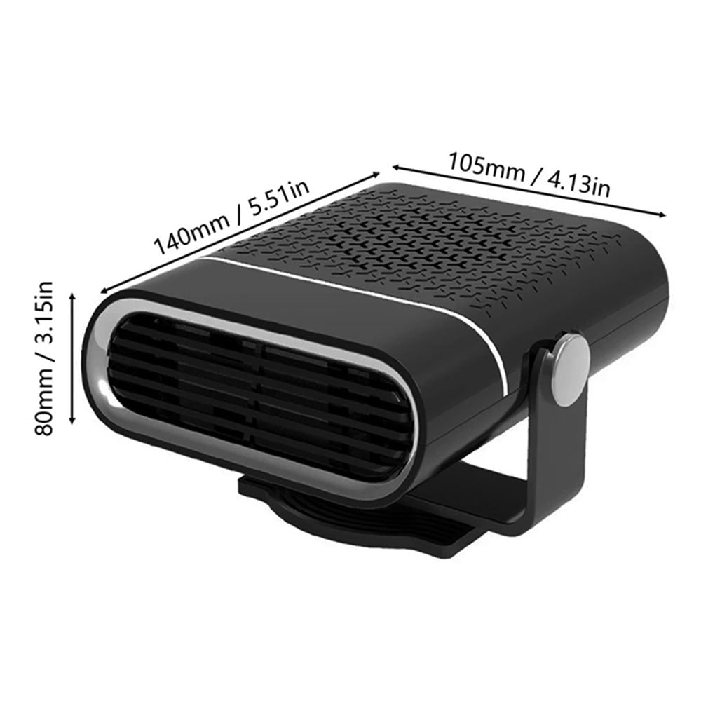 Chauffage d'appoint portable pour voiture avec ventilateur 12 V et dégivrage rapide